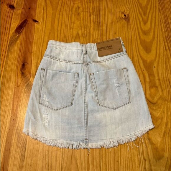 ONE TEASPOON High Waist 2020 Mini Denim Jean Skirt Women’s SIZE 23 - Picture 8 of 9